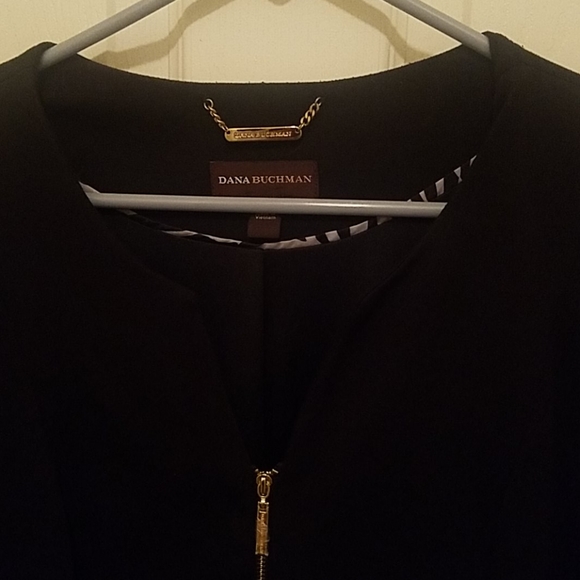 Dana Buchman black zippered blazer - Picture 2 of 2